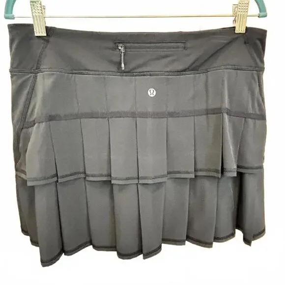 Y2K Lululemon Run: Pace Setter Skirt Black Size 10Retired 2012‎ StyleRare